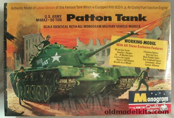 Monogram 1/35 M48 A2 Patton Tank, PM37-198 plastic model kit